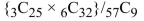A bag contains 25 white marbles and 32 black marbles.The probability P(X)  of selecting without replacement a sample of size 9 of 3 white marbles and 6 black marbles is A)    B)    C)    D)   