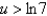 Find all positive values of u for which the series   converges. A)    B)    C)    D)    E)   