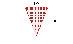 <strong>You are given the shape of the vertical ends of a trough that is completely filled with water. Find the force exerted by the water on one end of the trough. (The weight density of water is 62.4 lb/ft<sup>3</sup>.) </strong> A)208 lb B)1040 lb C)104 lb D)520 lb