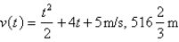 <strong>The acceleration function (in m/ ) and the initial velocity are given for a particle moving along a line. Find the velocity at time t and the distance traveled during the given time interval. </strong> A) B) C) D) E)