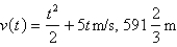 <strong>The acceleration function (in m/ ) and the initial velocity are given for a particle moving along a line. Find the velocity at time t and the distance traveled during the given time interval. </strong> A) B) C) D) E)
