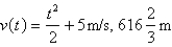 <strong>The acceleration function (in m/ ) and the initial velocity are given for a particle moving along a line. Find the velocity at time t and the distance traveled during the given time interval. </strong> A) B) C) D) E)