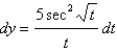 Find the differential of the function.   A)    B)    C)    D)    E)   