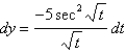 Find the differential of the function.   A)    B)    C)    D)    E)   