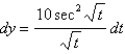 Find the differential of the function.   A)    B)    C)    D)    E)   