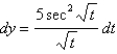 Find the differential of the function.   A)    B)    C)    D)    E)   