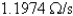  If two resistors with resistances   and   are connected in parallel, as in the figure, then the total resistance   measured in ohms ( \Omega ) , is given by   .If   and   are increasing at rates of   and   respectively, how fast is   changing when   and   ? Round the result to the nearest thousandth.   A)    B)    C)    D)    E)    