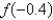 The graph of the function   is given. State the value of   .   A)    B)    C)    D)    E)   