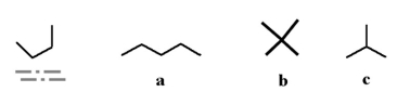 Which of the following molecules could be a structural isomer for the underlined molecule below?   A) a B) b C) c D) all of the above E) none of the above