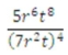 <strong>Calculate the result to four decimal places given r = 1.3 and t = 2.6 </strong> A) 1.0683 B) .0563 C) .0885 D) 1.2573 E) 6.2675
