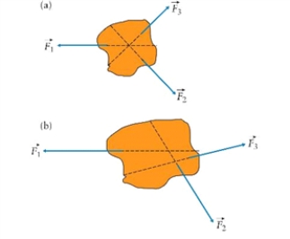 Figure 6.3   Concurrent forces and non-concurrent forces. (a) The lines of action of concurrent forces pass through a common point. (b) The lines of action of non-concurrent forces do not intersect at a common point. -Explain why it is safer to lift a heavy weight by first bringing it closer to your feet before lifting.