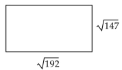  Find the perimeter of the figure in radical form with the radicals simplified. -  A) 90 B)   30 \sqrt { 6 }  C)   15 \sqrt { 3 }  D)   30 \sqrt { 3 }