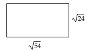  Find the area of the figure in radical form with the radicals simplified. -  A) 216 B) 36 C)   6 \sqrt { 6 }  D)   36 \sqrt { 6 }