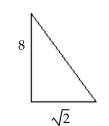  Solve the problem. -Use the Pythagorean Theorem to find the length of the unknown side of the triangle. Write the answer as a radical in simplified form.   A)   \sqrt { 10 }  B)   3 \sqrt { 2 }  C)   \sqrt { 66 }  D)   2 \sqrt { 17 }