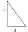  Solve the problem. -Use the Pythagorean Theorem to find the length of the unknown side of the triangle. Write the answer as a radical in simplified form.   A)   3 \sqrt { 5 }  B) 18 C) 3 D)   3 \sqrt { 2 }
