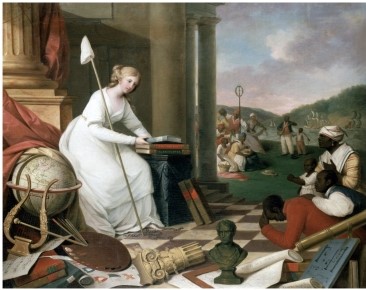 The Library Company of Philadelphia commissioned Samuel Jennings to paint Liberty Displaying the Arts and Sciences to advance the position that:   A)  Slaves should be provided with education. B)  Learning provides liberation from mental slavery. C)  Slaves should be employed for intellectual labor. D)  Slavery should be abolished.