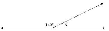 Find the unknown complementary or supplementary angle. -  A) 30° B) 50° C) 40° D) 35°