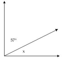 Find the unknown complementary or supplementary angle. -  A) 43° B) 28° C) 33° D) 23°