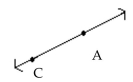  Identify the figure as a line, a ray, a line segment, or an angle. Then name the figure using the given points. -  A) angle;gle;  \angle C  B) line segment;t;  \overline { \mathrm { CA } }  C) ray;  \overrightarrow { \mathrm { CA } }  D) line;ine;  \overleftrightarrow { \mathrm { CA } }
