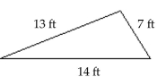 Find the perimeter of the figure. -  A) 33 ft B) 34 ft C) 27 ft D) 49 ft