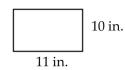 Find the perimeter of the figure. -Rectangle   A) 21 in. B) 2 in. C) 40 in. D) 42 in.