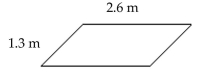 Find the perimeter of the figure. -Parallelogram   A) 6.5 m B) 7.8 m C) 3.9 m D) 5.2 m