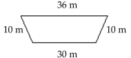 Find the perimeter of the figure. -Trapezoid   A) 46 m B) 36 m C) 86 m D) 300 m