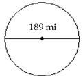  Find the circumference of the circle. -  Approximate the circumference. Use  \frac { 22 } { 7 }  for  \pi .  A) 594 mi B) 112,266 mi C) 1188 mi D) 297 mi 