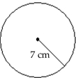  Find the circumference of the circle. -  Approximate the circumference. Use  \frac { 22 } { 7 } \text { for } \pi  A) 154 cm B) 11 cm C) 22 cm D) 44 cm 