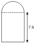  Solve. -Find the perimeter. Approximate the result to the nearest tenth usingth using  3.14 \text { for } \pi \text {. }    5 ft A) 34.7 ft B) 31.9 ft C) 39.7 ft D) 26.9 ft 