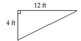 Find the area of the geometric figure. -  A) 24 sq ft B) 48 sq ft C) 96 sq ft D) 16 sq ft