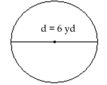  Find the area of the geometric figure. -  Use 3.14 for4 for  \pi .  . Round to t. Round to he nearest hundredth, if necessary. A) 28.26 sq yd B) 37.68 sq yd C) 113.04 sq yd D) 56.52 sq yd 