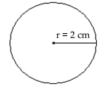  Find the area of the geometric figure. -   Use  \frac { 22 } { 7 } \text { for } \pi  A)   25 \frac { 1 } { 7 } \mathrm { sq }  \mathrm { cm }  B)   12 \frac { 4 } { 7 } \mathrm { sq }  \mathrm { cm }  C)   11 \frac { 3 } { 7 } \mathrm { sq }  \mathrm { cm }  D)   6 \frac { 2 } { 7 } \mathrm { sq }  \mathrm { cm }