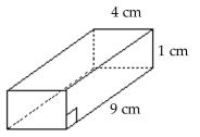 Find the volume of the solid. Use. Use  \frac { 22 } { 7 } \text { for } \pi .  -  A) 14 cu cm B) 108 cu cm C) 4 cu cm D) 36 cu cm 