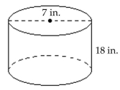  Find the volume of the solid. Use. Use  \frac { 22 } { 7 } \text { for } \pi .  -  A) 154 cu in. B) 693 cu in. C) 2772 cu in. D)   38 \frac { 1 } { 2 } \mathrm { cu } \text { in. }