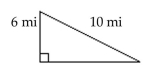 Find the unknown length in the right triangle. If necessary, approximate the length to the nearest thousandth. -  A) 7 mi B) 10 mi C) 9 mi D) 8 mi