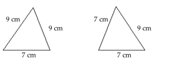 Determine whether the pair of triangles is congruent. -  A) not congruent B) congruent