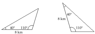 Determine whether the pair of triangles is congruent. -  A) congruent B) not congruent