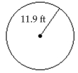 Find the circumference of the circle. Then use the approximation 3.14 for π and approximate the circumference. -  A) 74.732 ft B) 36.176 ft C) 37.366 ft D) 72.352 ft