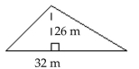 Find the area of the triangle or rectangle. Round to the nearest thousandth, if necessary. -  A) 832 sq. m B) 416 sq. m C) 403 sq. m D) 338 sq. m