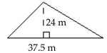 Find the area of the triangle or rectangle. Round to the nearest thousandth, if necessary. -  A) 288 sq. m B) 324 sq. m C) 900 sq. m D) 450 sq. m