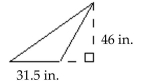 Find the area of the triangle or rectangle. Round to the nearest thousandth, if necessary. -  A) 1058 sq. in. B) 724.5 sq. in. C) 1150 sq. in. D) 1449 sq. in.