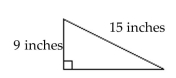 Solve the problem. -Find the length of the unknown leg of the right triangle shown. Give an exact answer.   A) 15 in. B) in.14 C) 12 in. D) 11 in.
