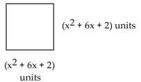 Write the perimeter of the figure as a polynomial. Then simplify the polynomial. -  A)   \left( x ^ { 4 } + 12 x ^ { 2 } + 4 \right)  \text { units }  B)   \left( 4 x ^ { 2 } + 24 x + 8 \right)  \text { units }  C)   \left( x ^ { 4 } + 24 x ^ { 2 } + 8 \right)  \text { units }  D)   \left( x ^ { 2 } + 12 x + 4 \right)  \text { units }