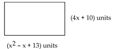  Write the perimeter of the figure as a polynomial. Then simplify the polynomial. -  A)   \left( 2 x ^ { 2 } + 6 x + 23 \right)  \text { units }  B)   \left( x ^ { 2 } + 3 x + 23 \right)  \text { units }  C)   \left( 2 x ^ { 2 } + 6 x + 46 \right)  \text { units }  D)   \left( 2 x ^ { 2 } + 10 x + 46 \right)  \text { units }