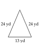 <strong>Find the perimeter. </strong> A)156 yd B)48 yd C)59 yd D)61 yd