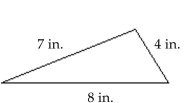 <strong>Find the perimeter. </strong> A)16 in. B)15 in. C)18 in. D)19 in.