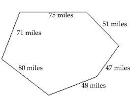 <strong>Find the perimeter. </strong> A)447 mi B)372 mi C)392 mi D)301 mi