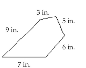<strong>Find the perimeter. </strong> A)23 in. B)24 in. C)21 in. D)30 in.