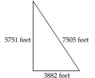 Solve. -Estimate the perimeter by first rounding each length to the nearest hundred.   A) 11,162,700 feet B) 8600 feet C) 17,200 feet D) 17,100 feet